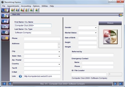 Screenshot for RecordsLog Express 2011